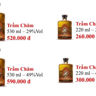 Thùng Trầm chăm 29 độ 500ml